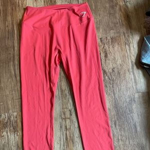 Red training leggings